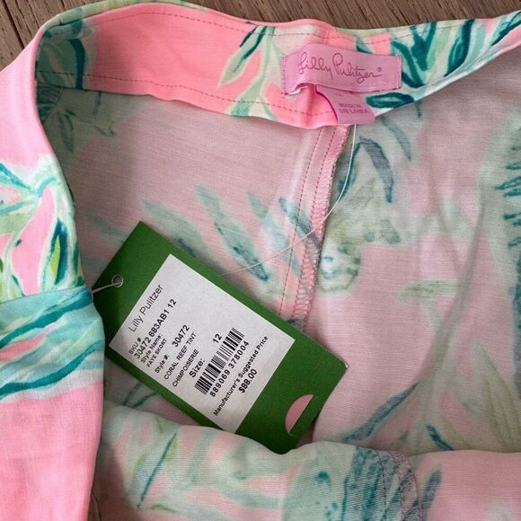 $88 lilly pulitzer faye skort coral reef tint size 12 - Picture 3 of 5